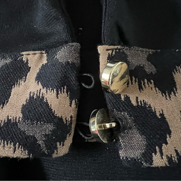 Talbots size 20 black dress with animal print trim - Picture 11 of 15